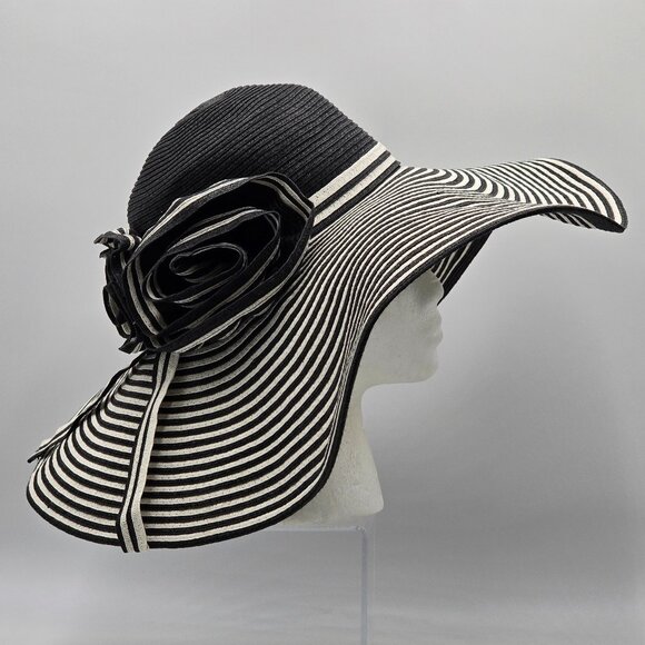 White House Black Market Black & White Floppy Hat main image 6